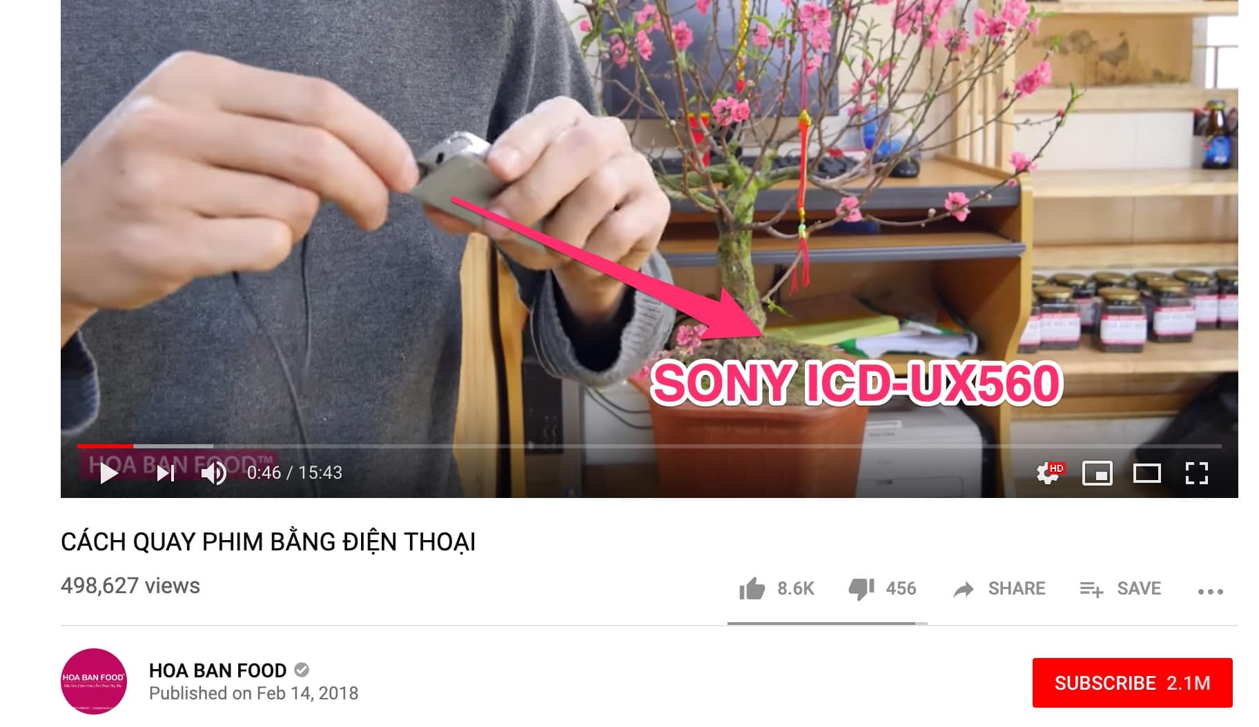 SONY UX560 - TÂN HOA BAN FOOD