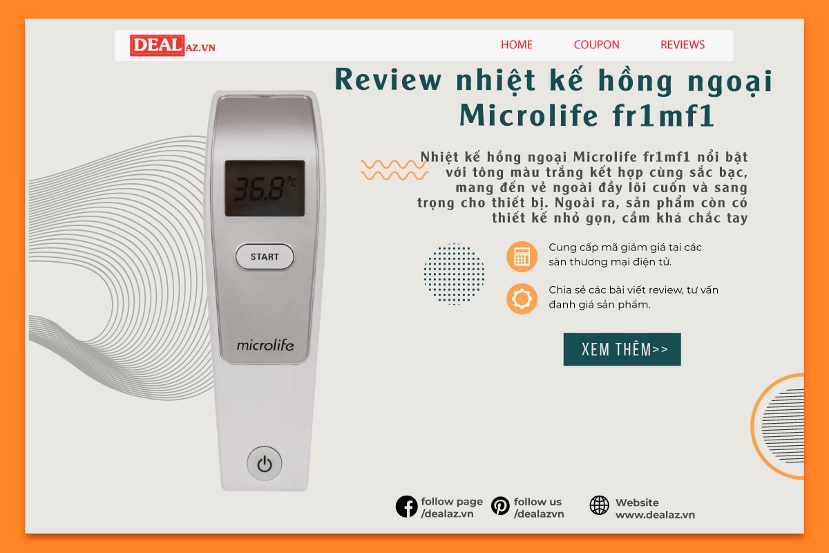 Review nhiệt kế hồng ngoại Microlife fr1mf1